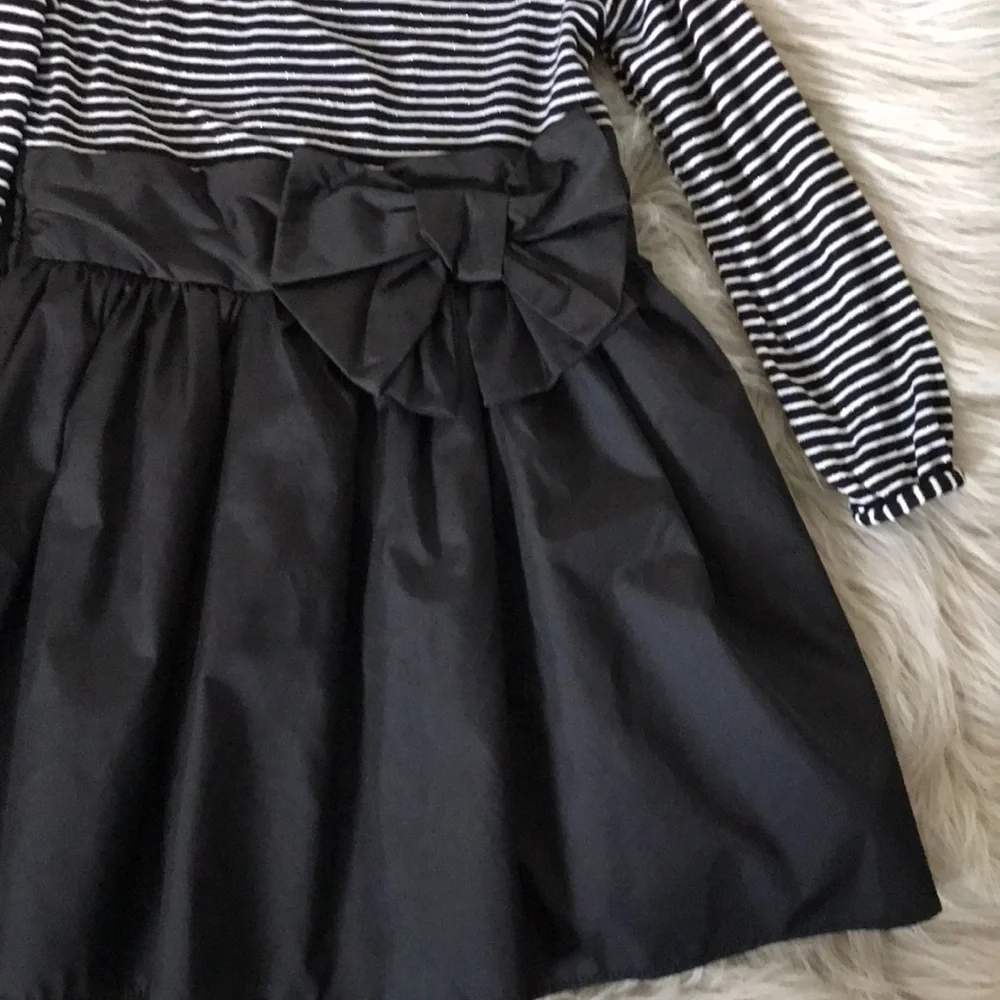 CHEROKEE Girls Holliday Black Stripes Knot Tutu Dress | 4T